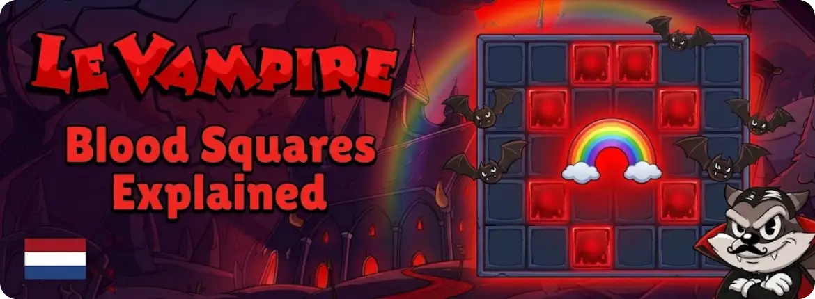 Le Vampire slot gameplay Blood Squares cascade cluster pays